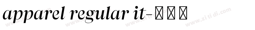 apparel regular it字体转换
